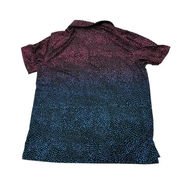 Chubbies Performance Polo Shirt Size Med Multi Color Black Pink Blue Speckle - Picture 10 of 12